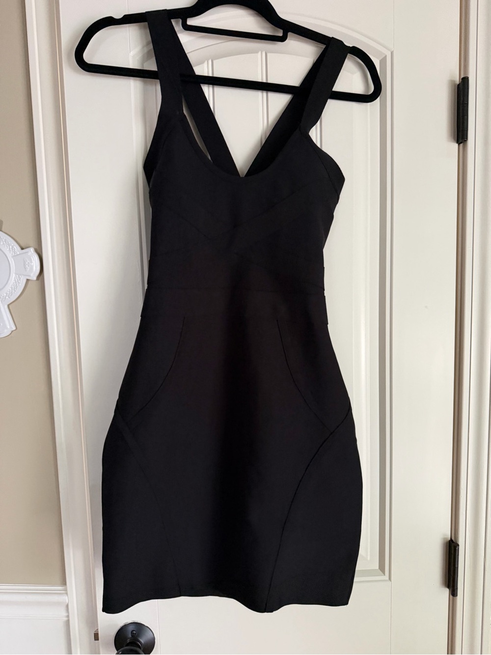 Hybrid & company Black V-Neck Mini Dress
